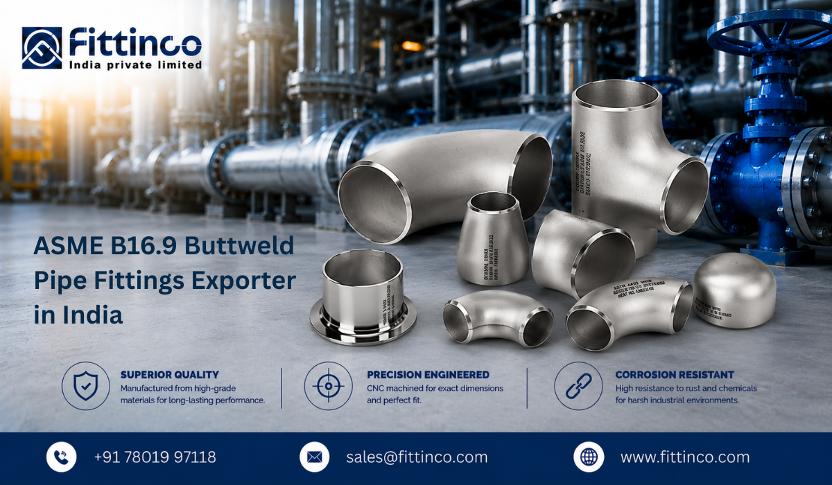 ASME B16.9 Buttweld Pipe Fittings Exporter in India